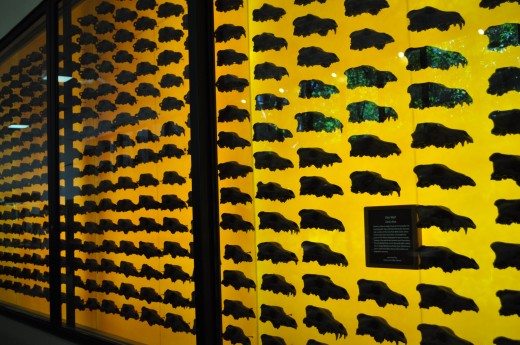 The Dire Wolf is the animal most often found in the tar pits. A whole wall is dedicated to them!