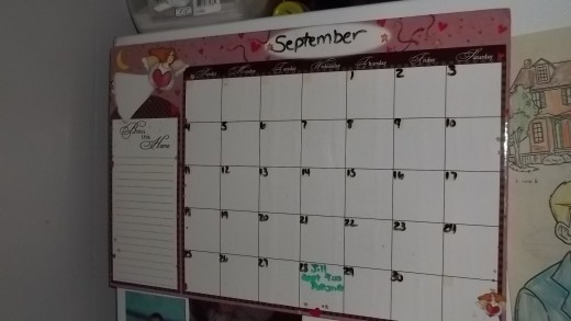 Dry Erase Calendar/Next Month