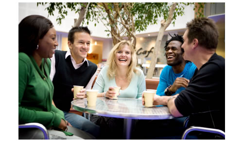 Group of people talking