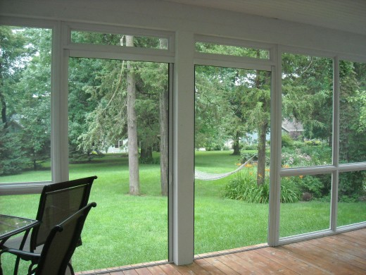 Keeping an open feel with a custom screen porch. 