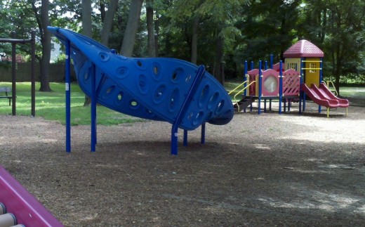 The little kids section can be seen just past the infinity climber.