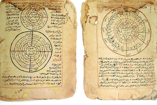 Manuscript on astrology and mathematics from library at Timbuktu