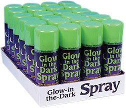 Glow in the dark hairspray