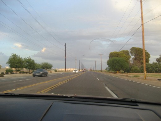 Arizona landscape from the car window