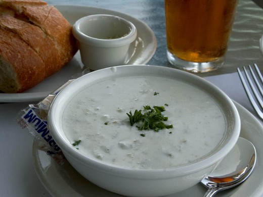 Clam chowders are comfort food, and can be thickened with either a roux or a cream base.