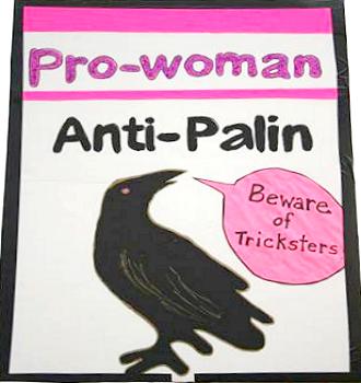 Sign at last week's Alaskans Against Palin rally.