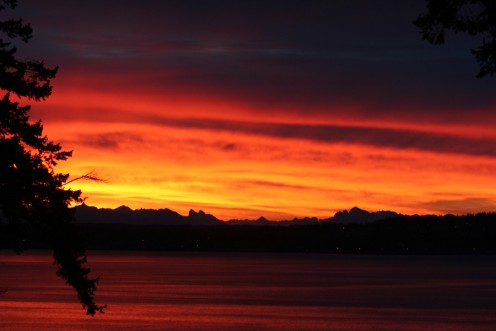 Dramatic Whidbey Sunrise