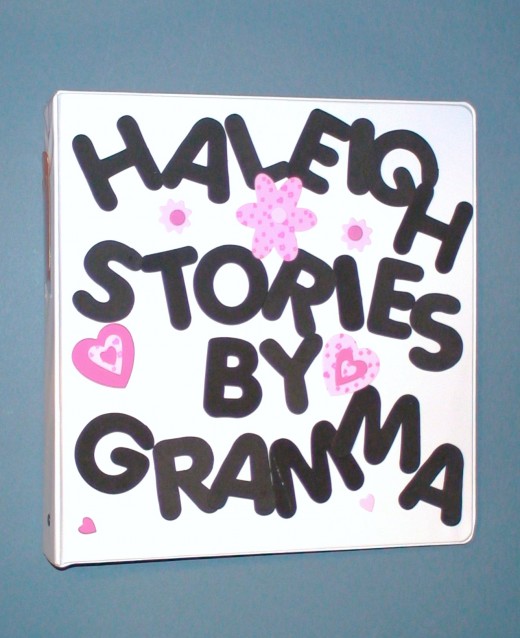Decorate the Grandma's Book cover to fit the child's personality.