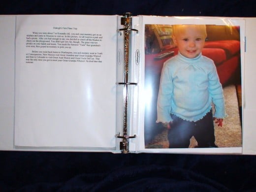 Add photos of the child and write anecdotes about what makes this child unique.