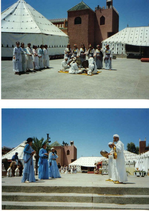 Colorful native costums of Moroccan Natives, Maroccan Fantasia Event