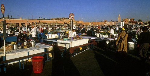 Marrakech - Marocco Place Djamaa el-Fna: Foostand