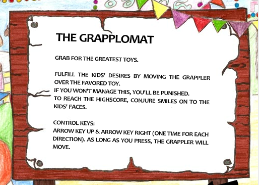 Screen shot of instructions