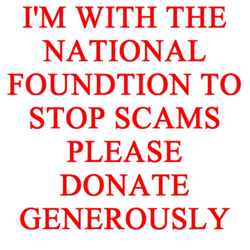 Funny scam badge