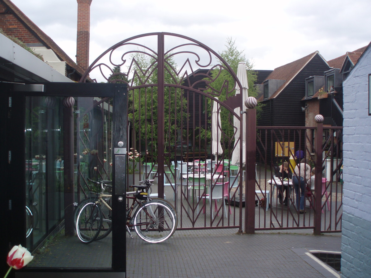The Willy Wonka gates - and the Courtyard beyond