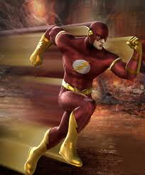 The Flash - a red uniform with a YELLOW lightning bolt on my chest, what do you think I am, a pansy? And I do NOT hurry anywhere. I hate to run to get to where I am going.