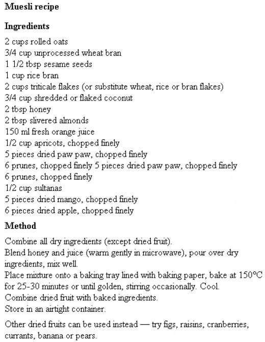 Muesli Beware of Calories, Fat, Sugar in Ingredients Most Muesli is