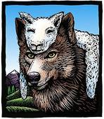 This artwork says it BEST in describing all con men: Wolf in a Sheep's Clothing. Jesus warned us about people like this in daily life.