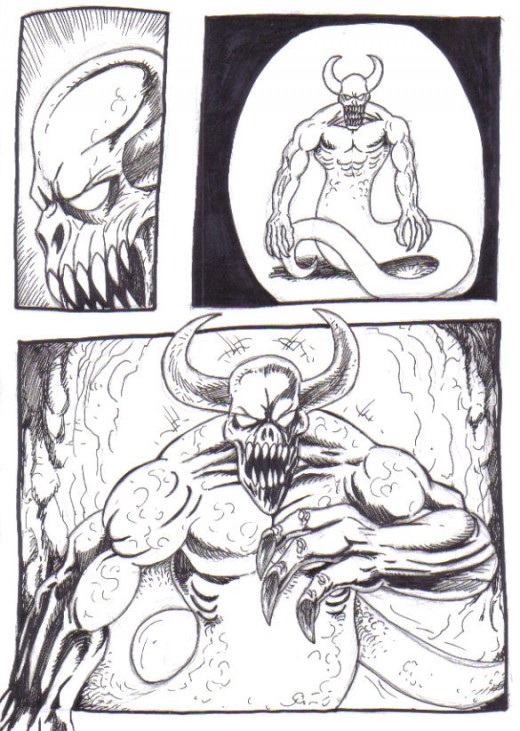 Creating comic books ideas.