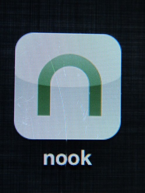 Nook is a free app and books are purchased from Barnes and Noble online