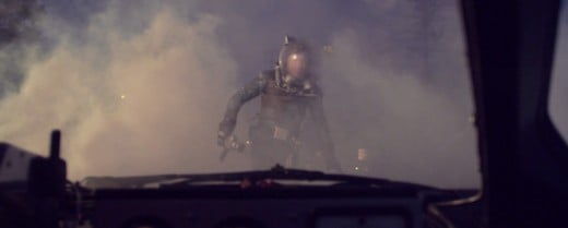 Adam Young appears at the end of the Deer in the Headlights video 'from the year 2015' in his astronaut suit from the Aligator Sky music video.