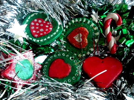 Christmas tree salt dough ornaments