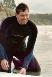 Surfing was Todds passion.  Photo taken just weeks before cancer claimed him 