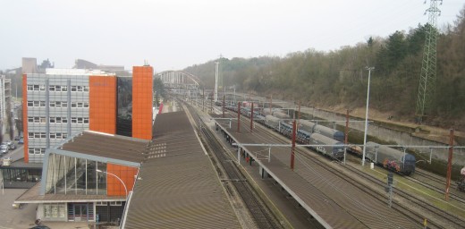 Esch-sur-Alzette (Luxembourg) station seen from the footbridge