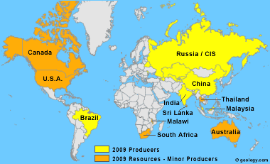 map of countries producing ree