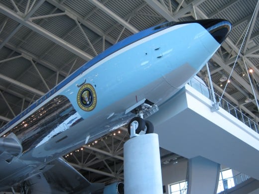 Air Force One on display (tail number 27000).