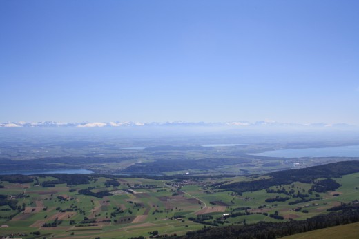 Chasseral, Switzerland - Panorama of 3 Lakes, Forest and Alp Mountains