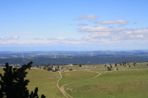 Chasseral, Switzerland - Panorama of 3 Lakes, Forest and Alp Mountains