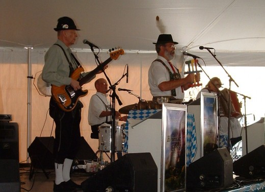 Authentic German band encouraged sing-a-longs and dancing. 