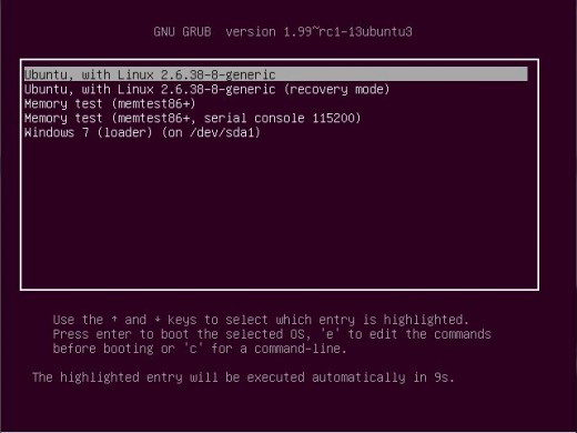 This will be the default display of grub boot loader if you install Ubuntu after installing windows. In most cases you will like to set windows as default OS. For that follow the steps in this article