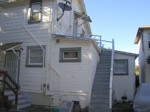 The back stairway and roof where I spent many hours daydreaming or writing or just enjoying the view