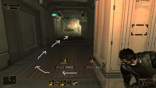 Deus Ex Human Revolution Bypass the Security Camera, remember to take out the guard first