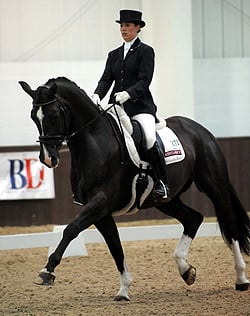 Charlotte Dujardin, the youngest rider on team GB, on Valegro in 2008