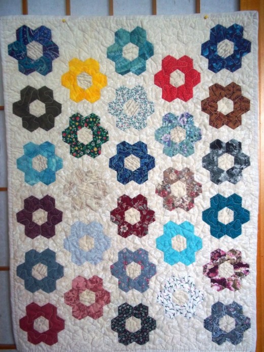 This is the quilt referred to in the English Paper Piecing section of the book.