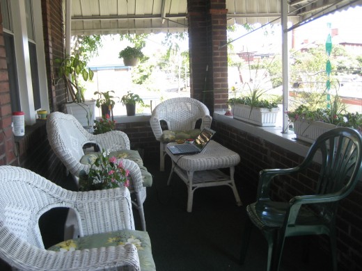The very inviting front porch