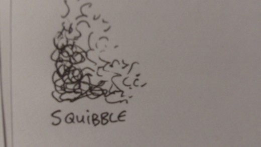 squibble scribble technique for sketching with ink pens.