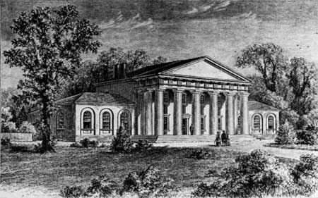 Sketch of Arlington House before 1861, but not published until 1875