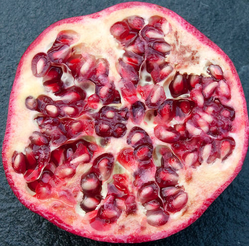 Cross-section of a pomegranate