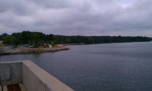 looking back towards the public beach on the Lexington side