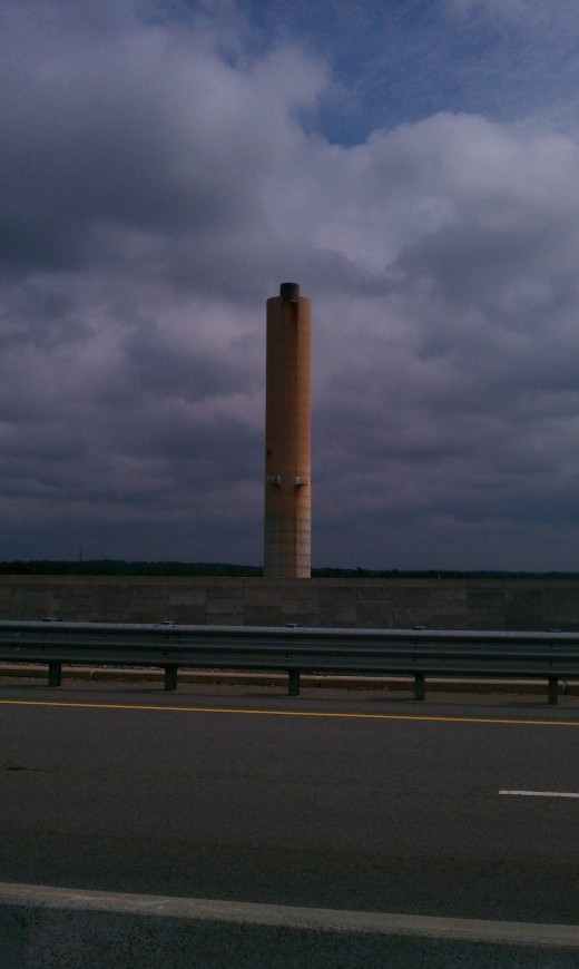 smokestack at the power plant