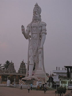 Believed to be the largest Bajrangvali Statue in the World located in Hyderabad, India: Source: Wikipedia