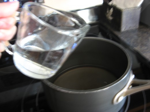 Stir sugar water until dissolved.  