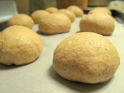 Risen dough balls.