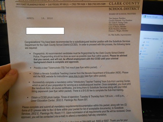 The letter informing me my application had been approved and included everything I needed to get started, dated April 19, 2010, about one month after my interview. 