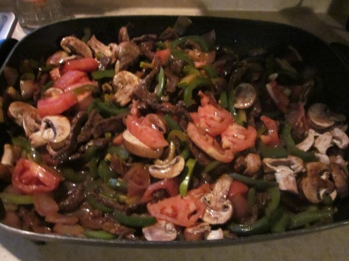 Add Tomatoes and Baby Bella Mushrooms