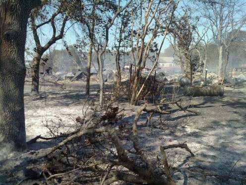 Big Oak fire. Took several homes and vehicles.
