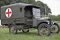 Ford Model T Field Ambulance 1916 canvas on wood frame model used extensively by the British & French as well as the American Expeditionary Force in The Great War. Top speed 45mph from a 4 cylinder water cooled engine.